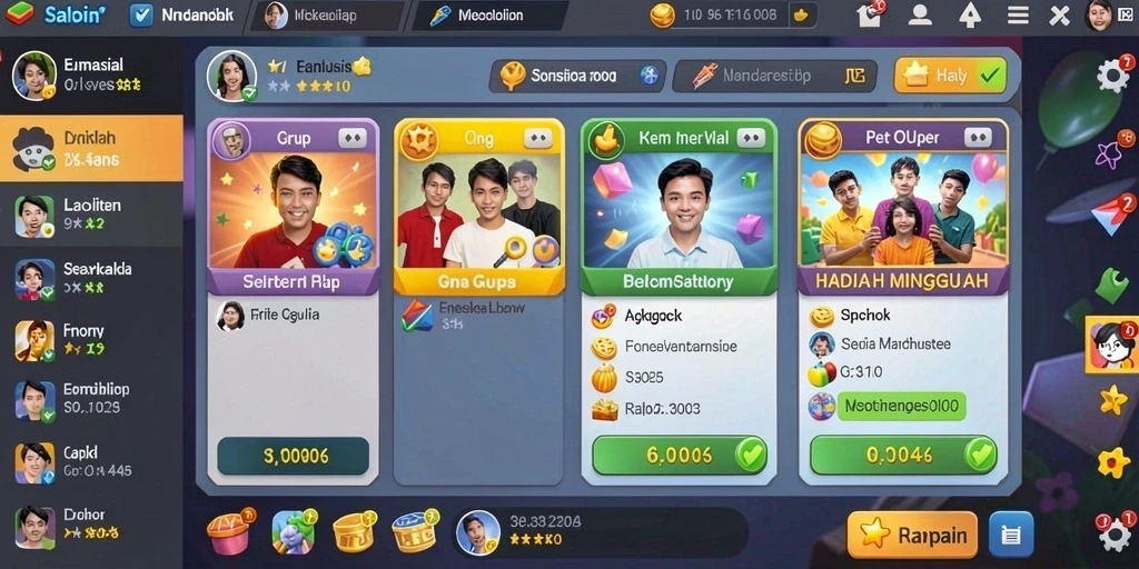 Beragam mode permainan yang tersedia untuk dipilih.