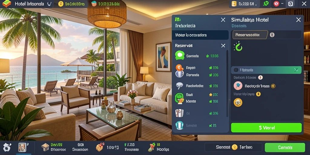 Menu karakter dengan pilihan kostum yang beragam.