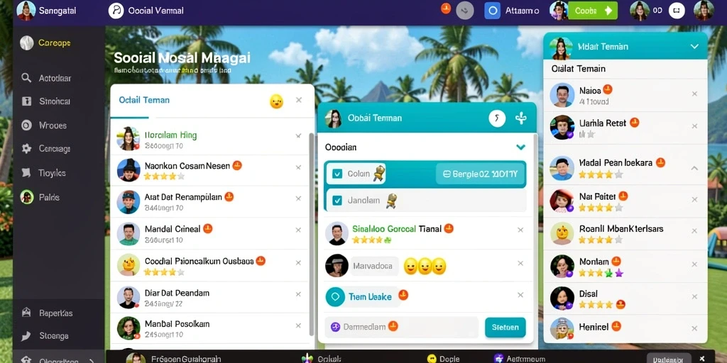 Mode multiplayer yang memungkinkan bermain bersama teman.